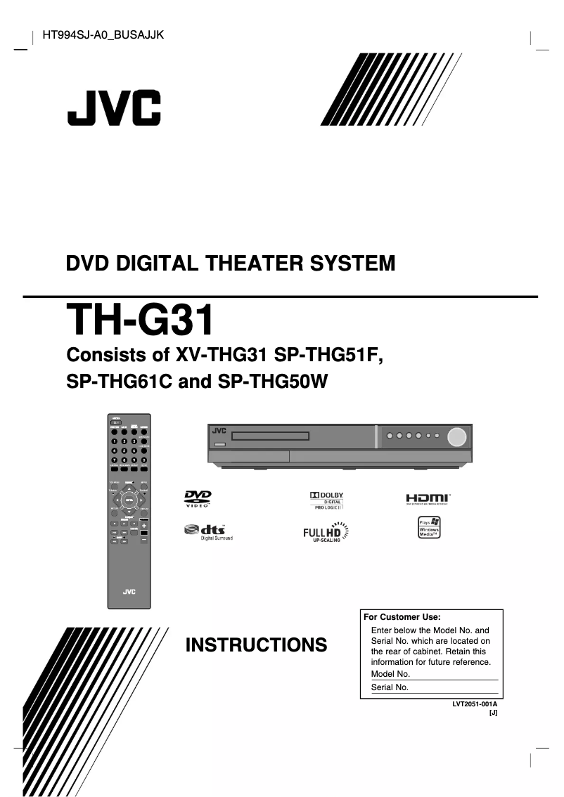 Página 1 del manual Manual de usuario LG TH-G31J