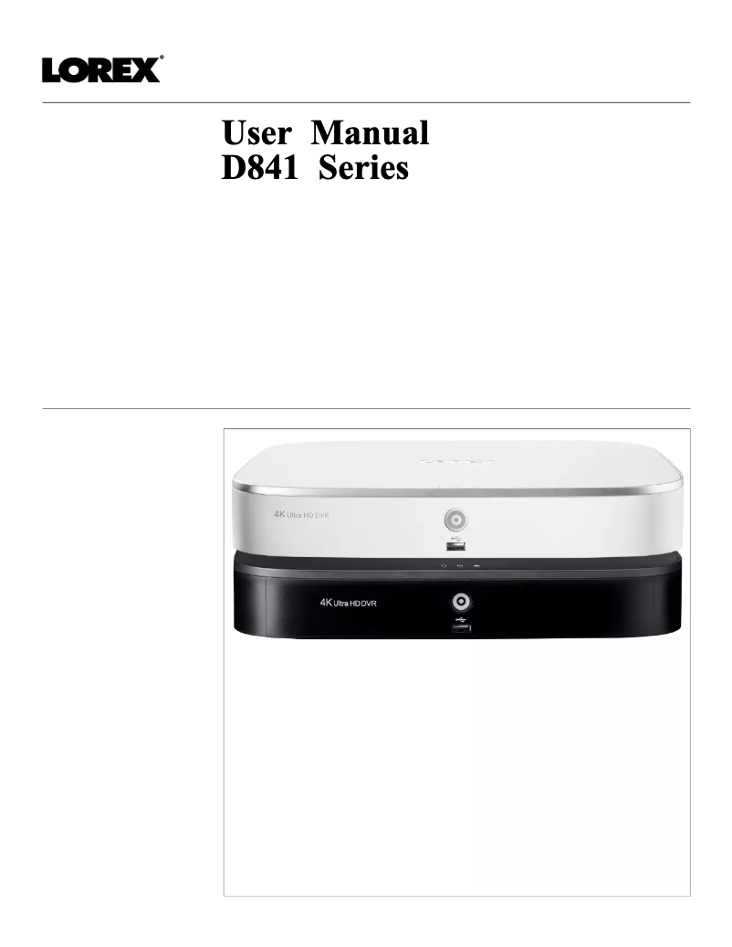 Página 1 del manual Manual de usuario Lorex DK182-48CAE