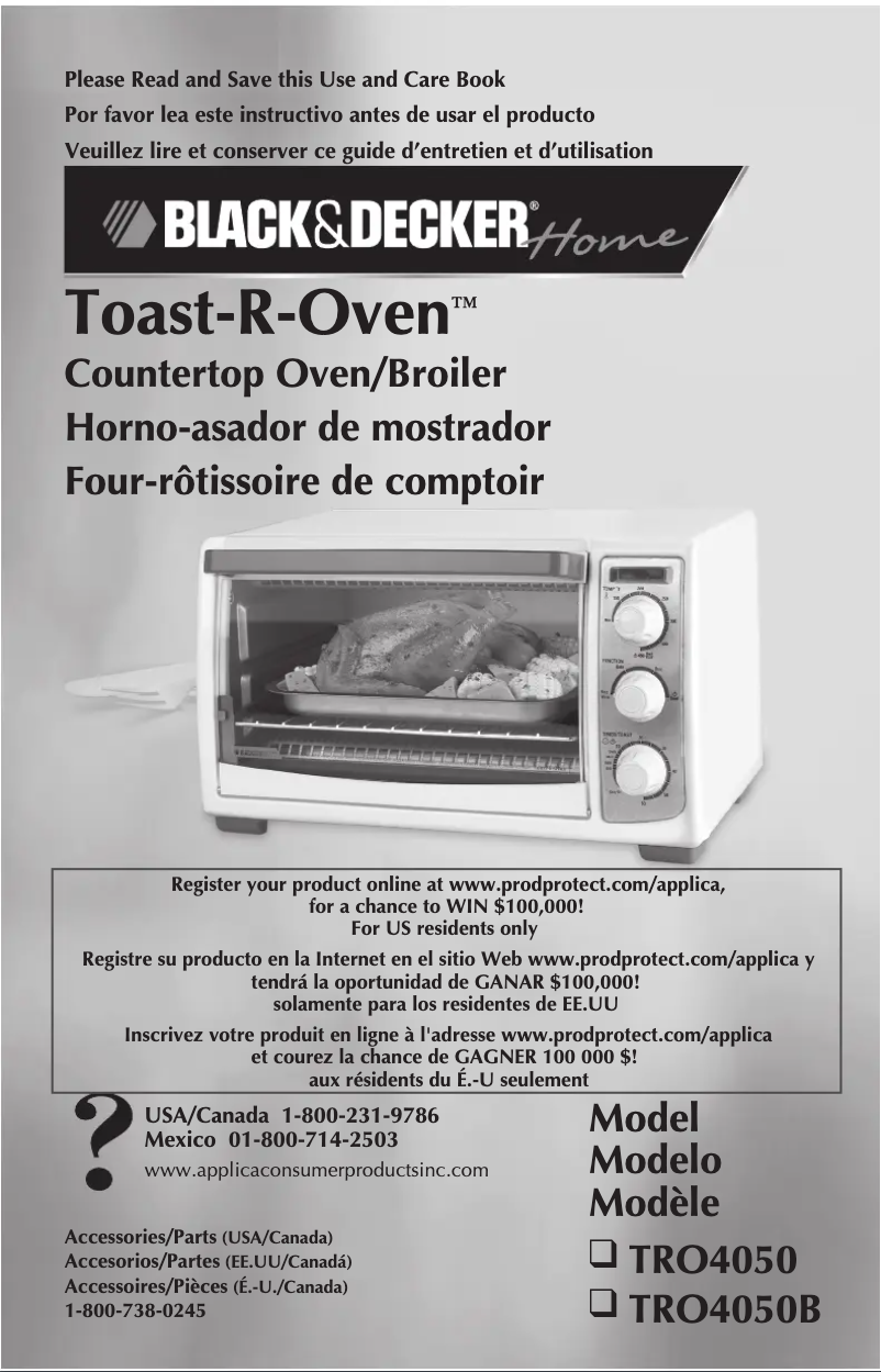 Page n°1 - Manuel utilisateur Black & Decker TRO4050B