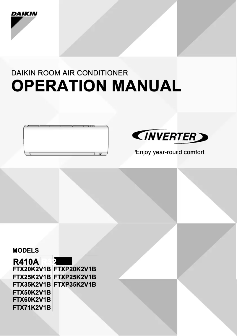 Page n°1 - Manuel utilisateur Daikin FTX35K2V1B