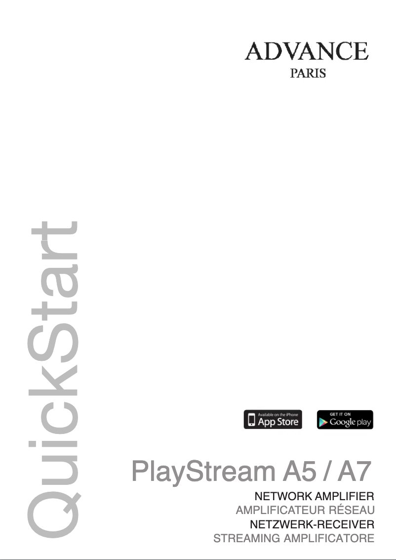 Page n°1 - Manuel utilisateur Advance PlayStream A7