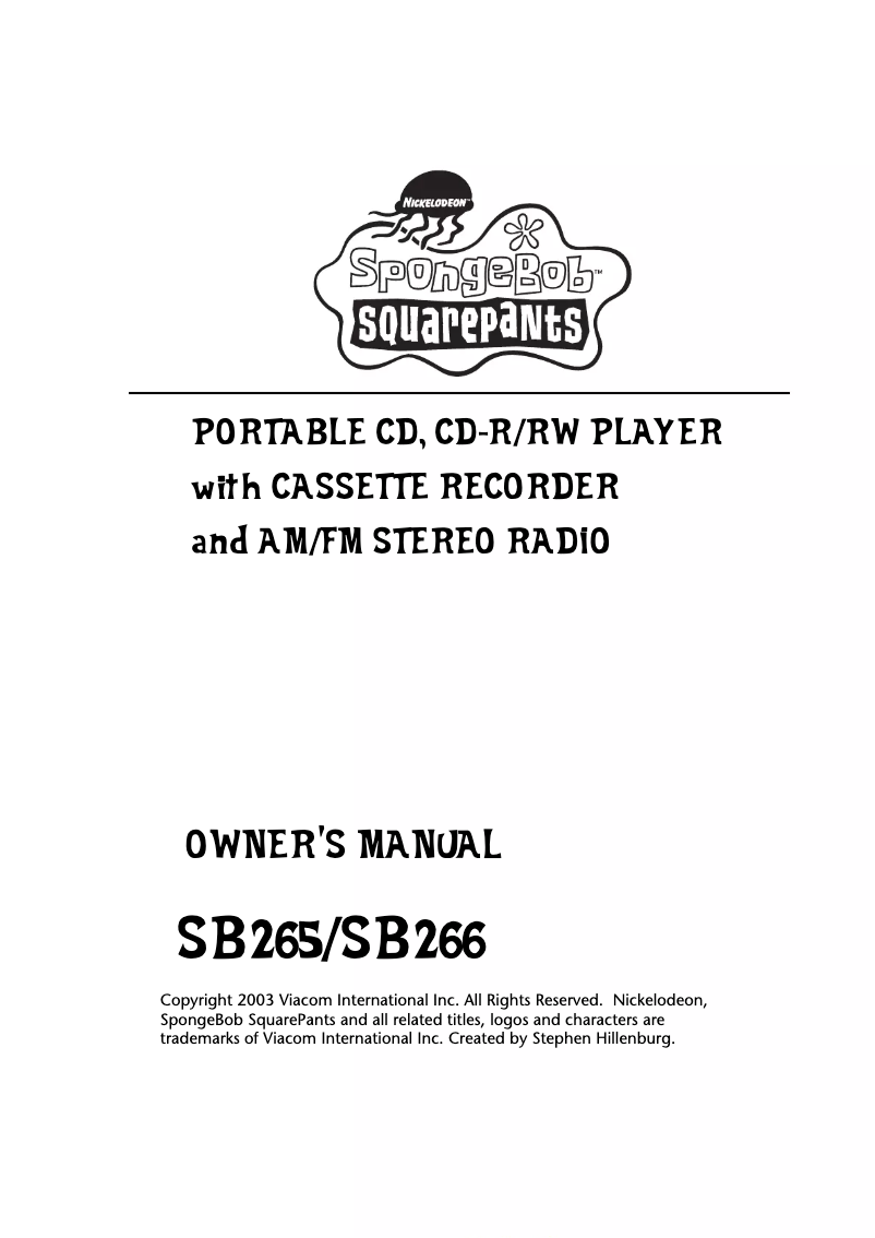 Page 1 de la notice Manuel utilisateur Emerson SB265