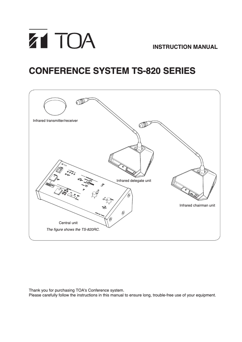 Page n°1 - Manuel utilisateur TOA TS-822