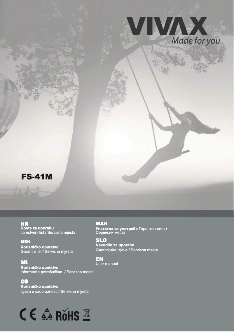 Page n°1 - Manuel utilisateur Vivax FS-41M