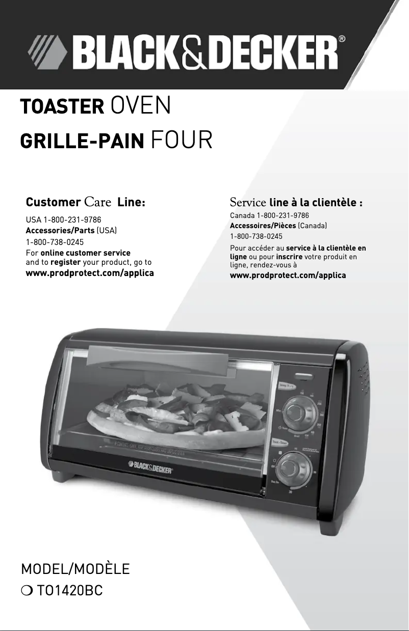 Page 1 of the manual User Manual Black & Decker TO1420BC