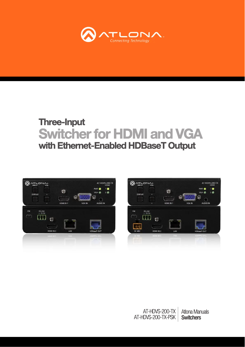 Page 1 de la notice Manuel utilisateur Atlona 4K-HDVS-EXT