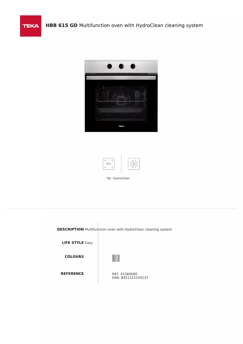 Image de la première page du manuel de l'appareil HBB 615 GD