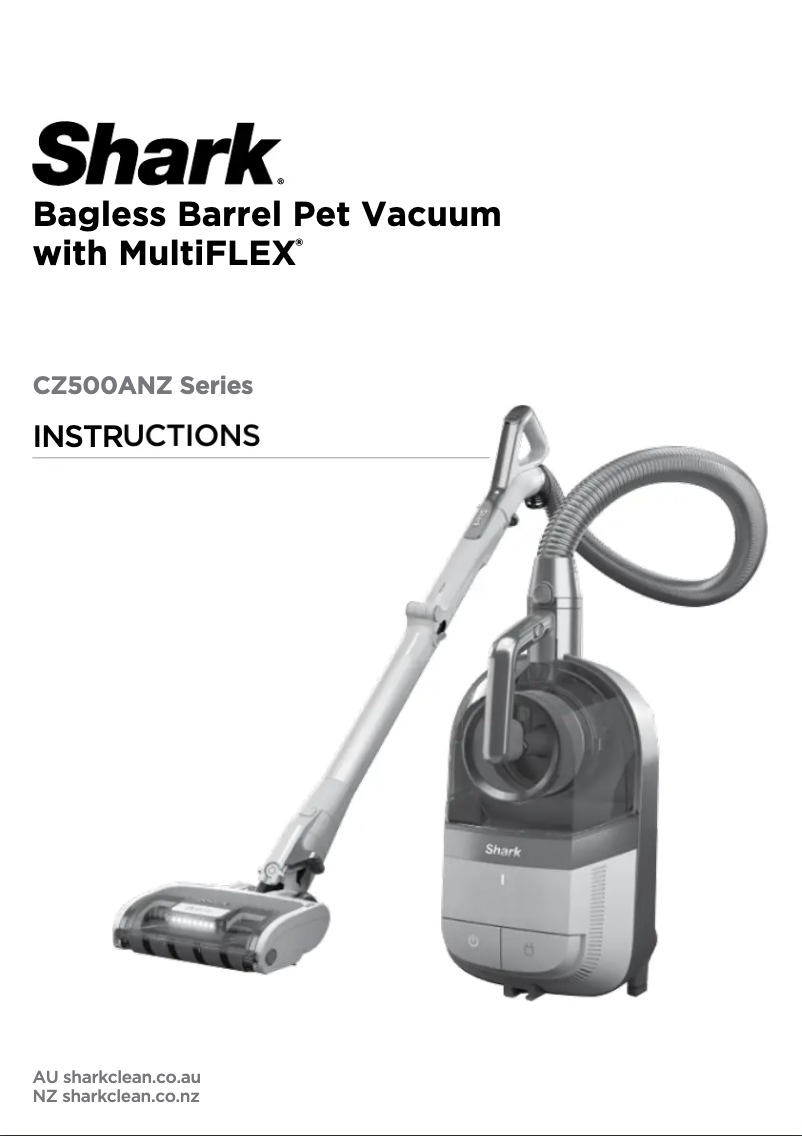 Page 1 de la notice Manuel utilisateur Shark MultiFLEX CZ500