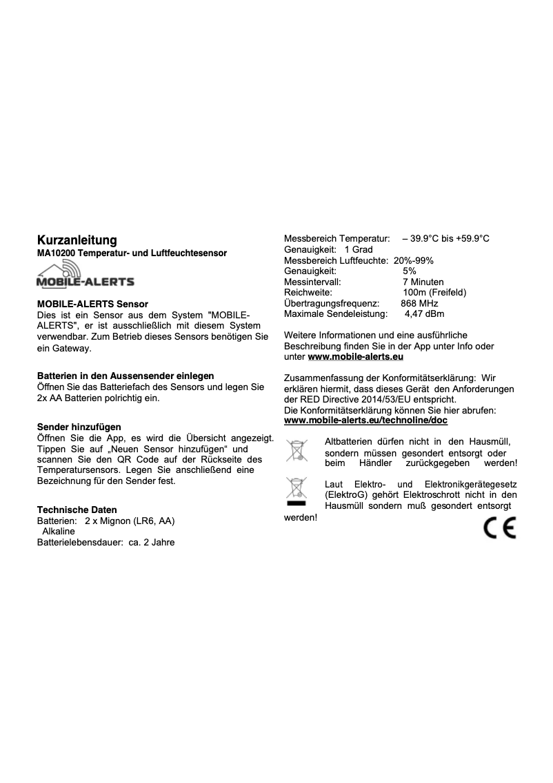 Image de la première page du manuel de l'appareil MA 10260