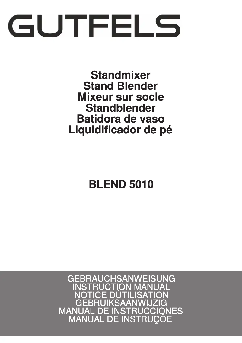 Imagen de la primera página del manual del dispositivo BLEND 5010