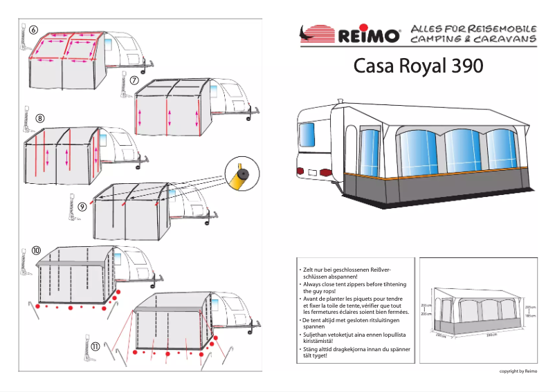 Page n°1 - Manuel utilisateur Reimo Casa Royal 390