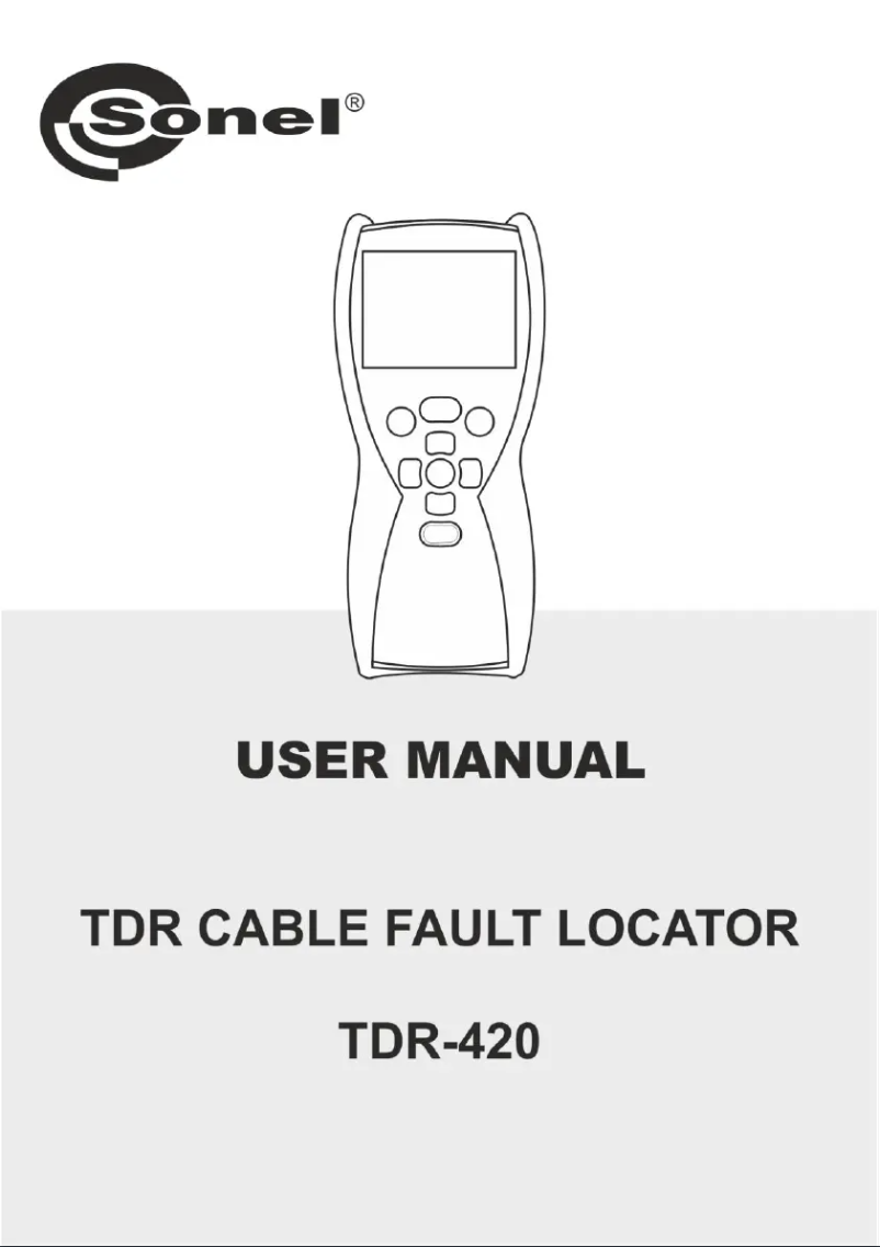 Image de la première page du manuel de l'appareil TDR-420