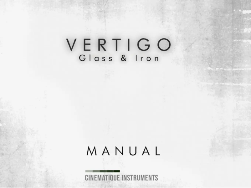 Image de la première page du manuel de l'appareil Vertigo Glass & Iron