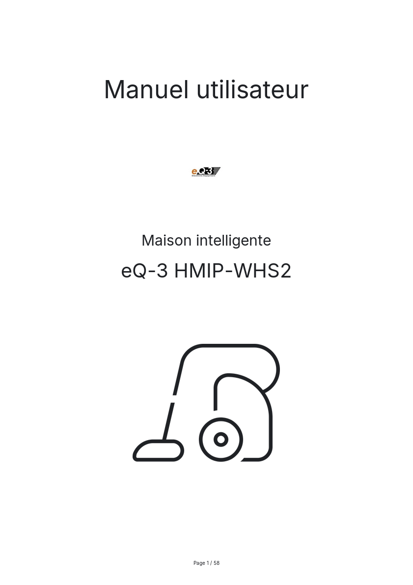 Image de la première page du manuel de l'appareil HMIP-WHS2