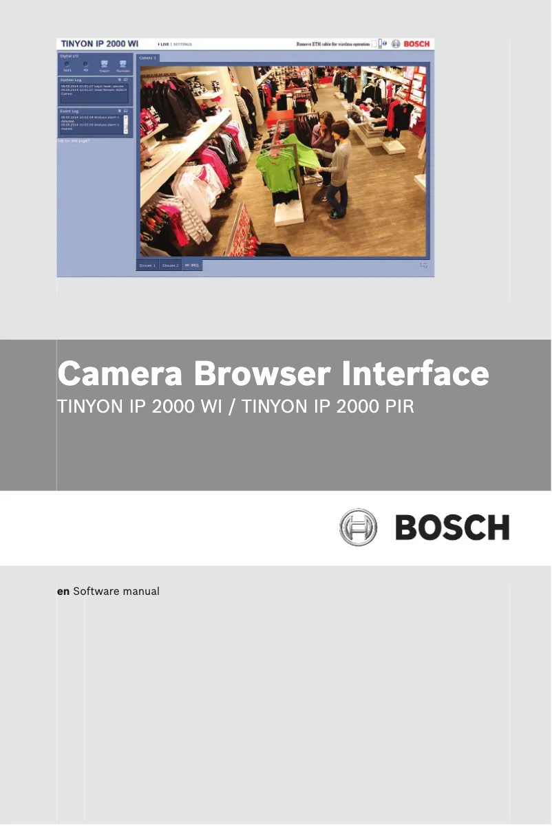 Page n°1 - Manuel utilisateur Bosch TINYON IP 2000 WI