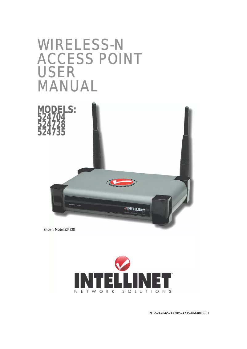 Page n°1 - Manuel utilisateur Intellinet 300N PoE