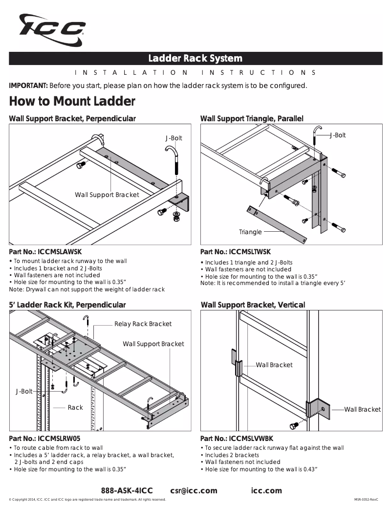 Page 1 de la notice Manuel utilisateur ICC ICCMSLIR90