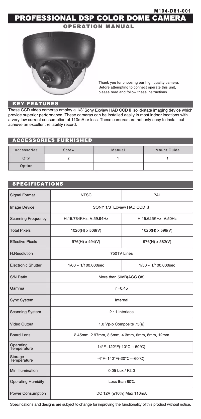Page n°1 - Manuel utilisateur KT&C KPC-DSP81NUW