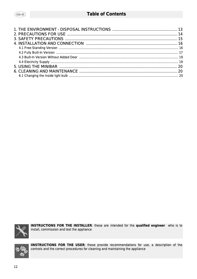 Page 1 de la notice Manuel utilisateur Smeg ABM 30