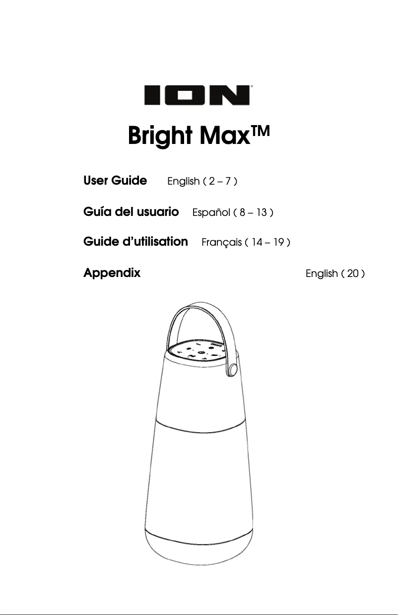 Page n°1 - Manuel utilisateur ION Bright Max