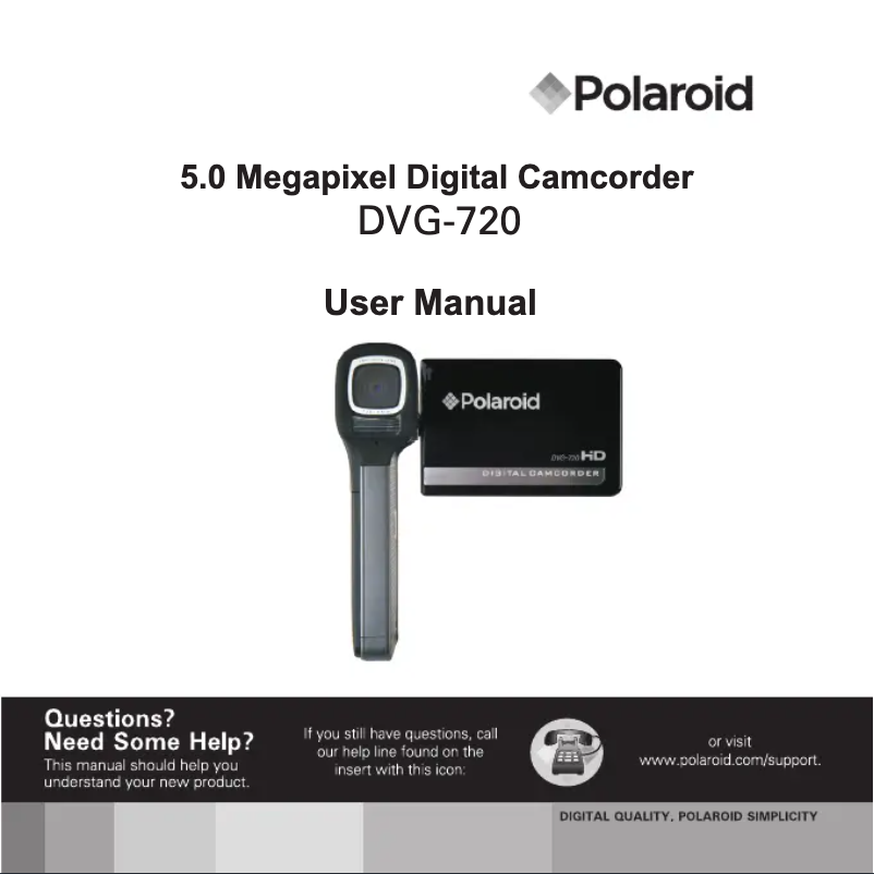 Image de la première page du manuel de l'appareil DVG-720