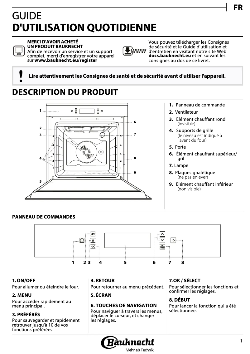 Página 1 del manual Manual de usuario Bauknecht BIK7 MH8TS PT