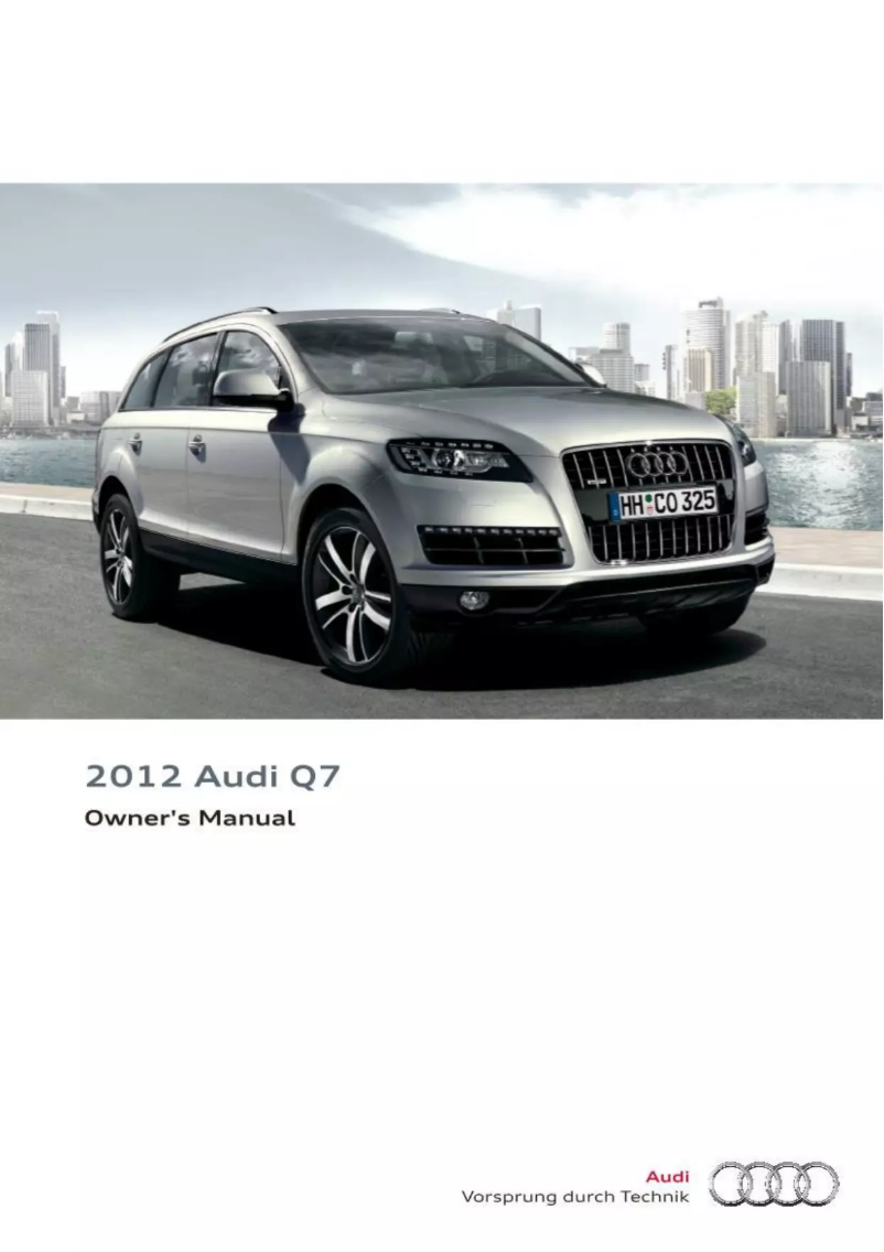 Page 1 de la notice Manuel utilisateur Audi Q7 (2012)