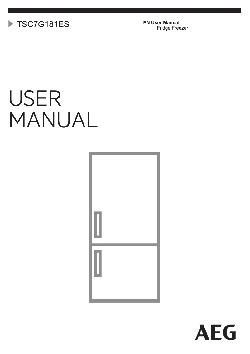 Page 1 de la notice Manuel utilisateur AEG TSC7G181ES