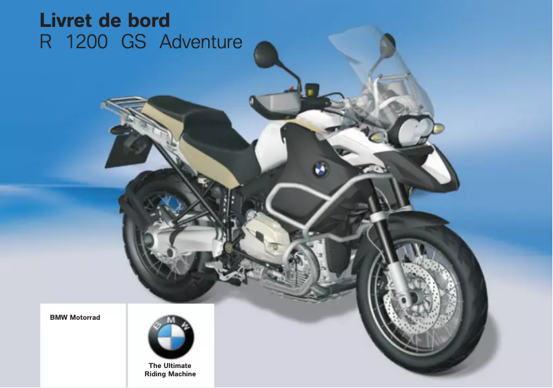 Page 1 de la notice Manuel utilisateur BMW R 1200 GS Adventure (2012)