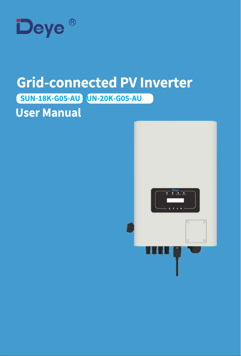 Image de la première page du manuel de l'appareil SUN-25K-G05-AU