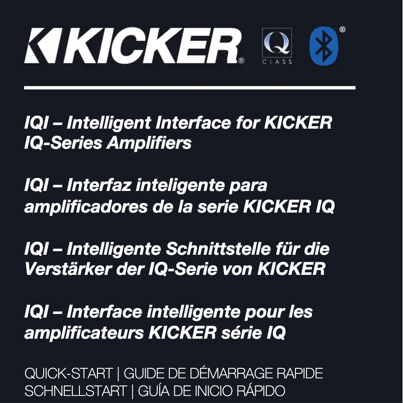 Página 1 del manual Manual de usuario Kicker 42IQI