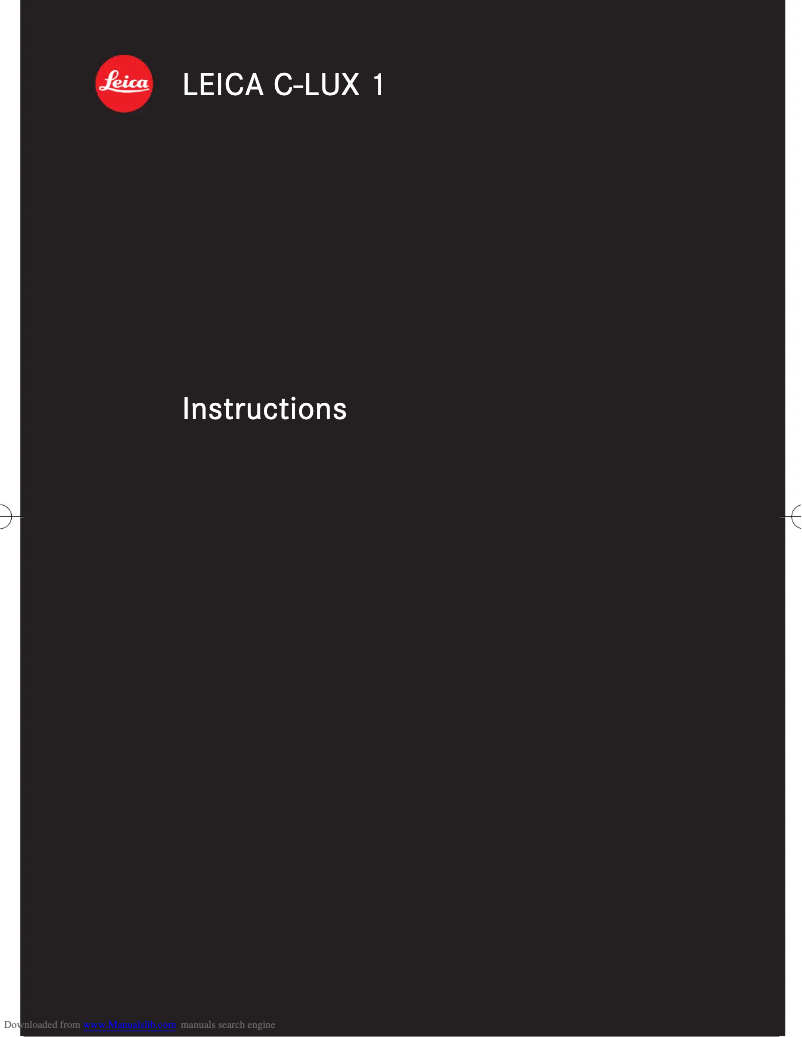 Image de la première page du manuel de l'appareil C-LUX 1