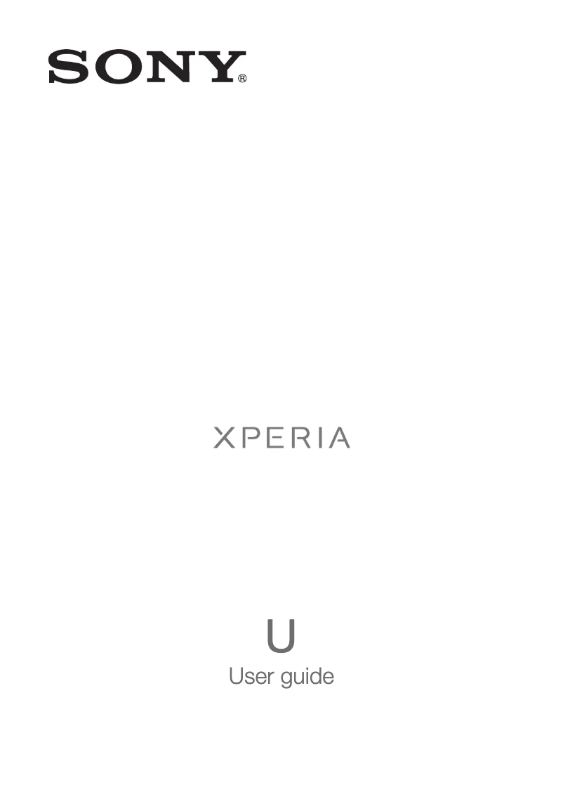 Page 1 de la notice Manuel utilisateur Sony Xperia U