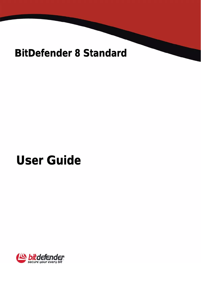 Page 1 of the manual User Manual Bitdefender 8 Standard