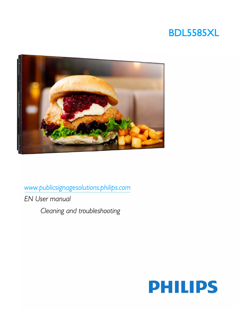 First page image of the manual for BDL5585XL