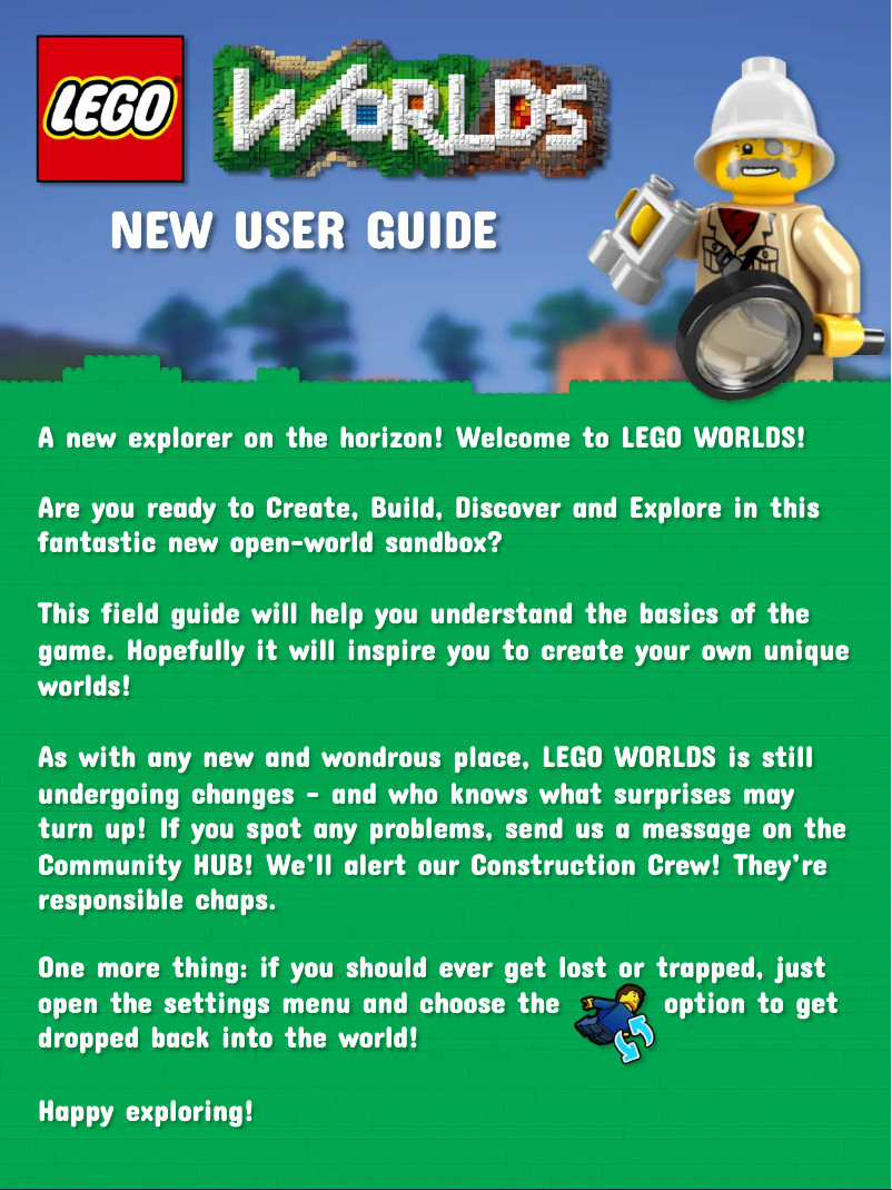 Page 1 de la notice Manuel utilisateur Lego Worlds