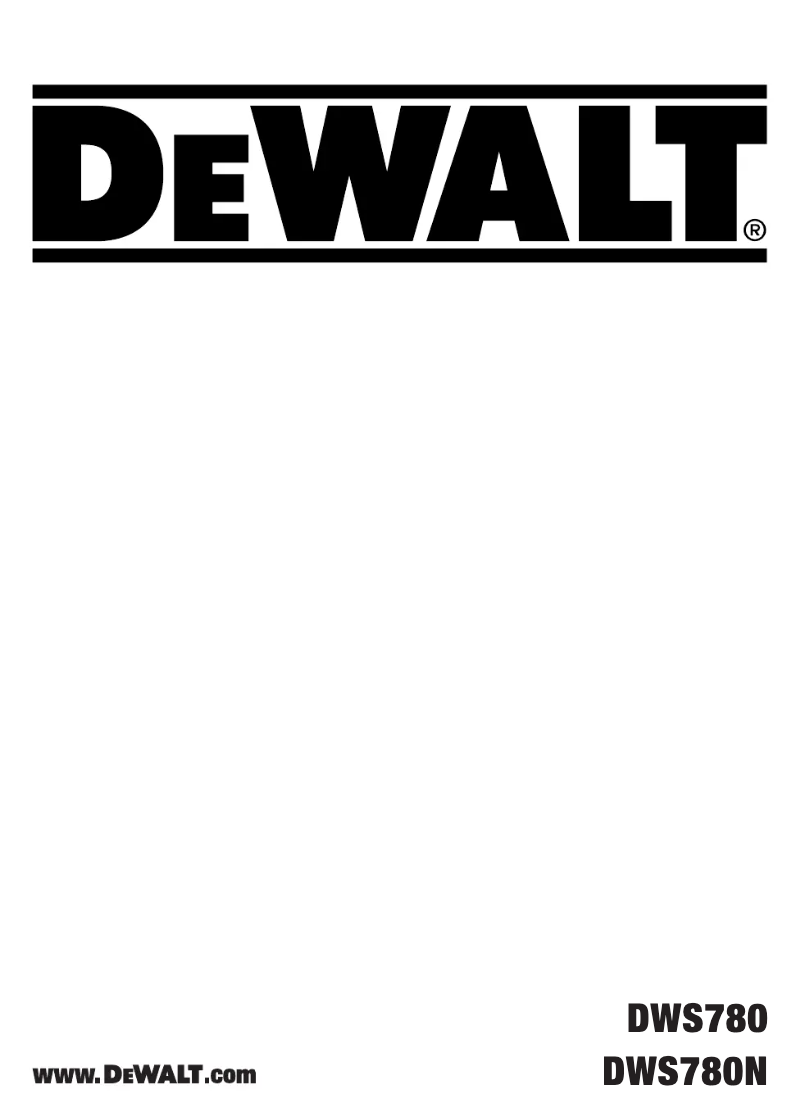 Page 1 de la notice Manuel utilisateur DeWalt DWS780