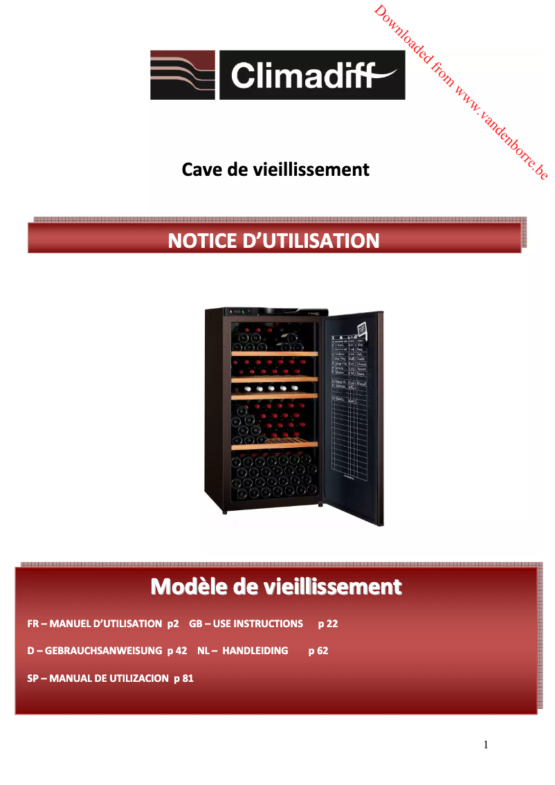 Image de la première page du manuel de l'appareil CLA310A+