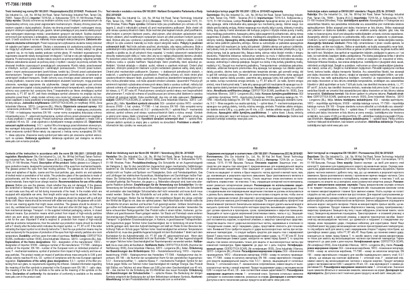 Page 1 de la notice Manuel utilisateur Yato YT-7366