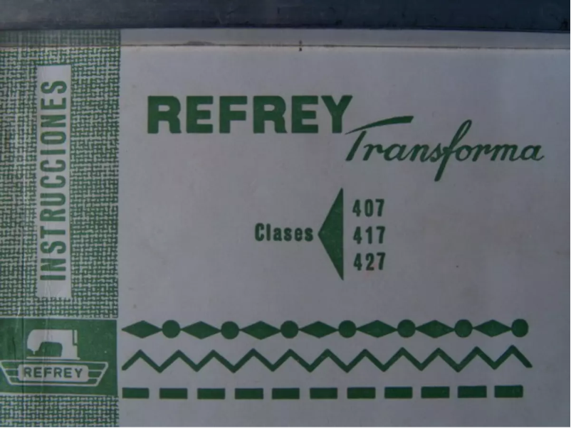 Page n°1 - Manuel utilisateur Refrey Transforma 427