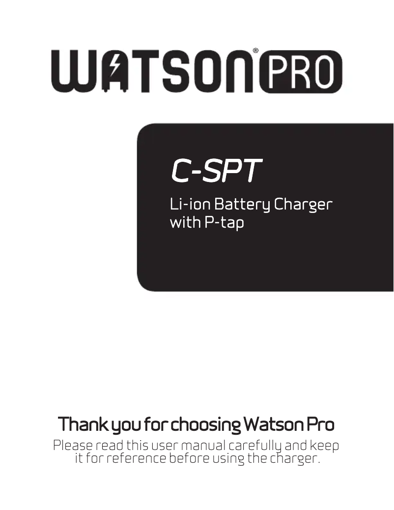 Page 1 de la notice Manuel utilisateur Watson C-SPT