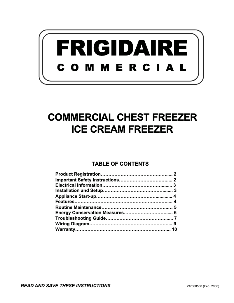 Page n°1 - Manuel utilisateur Frigidaire FCCG151FW