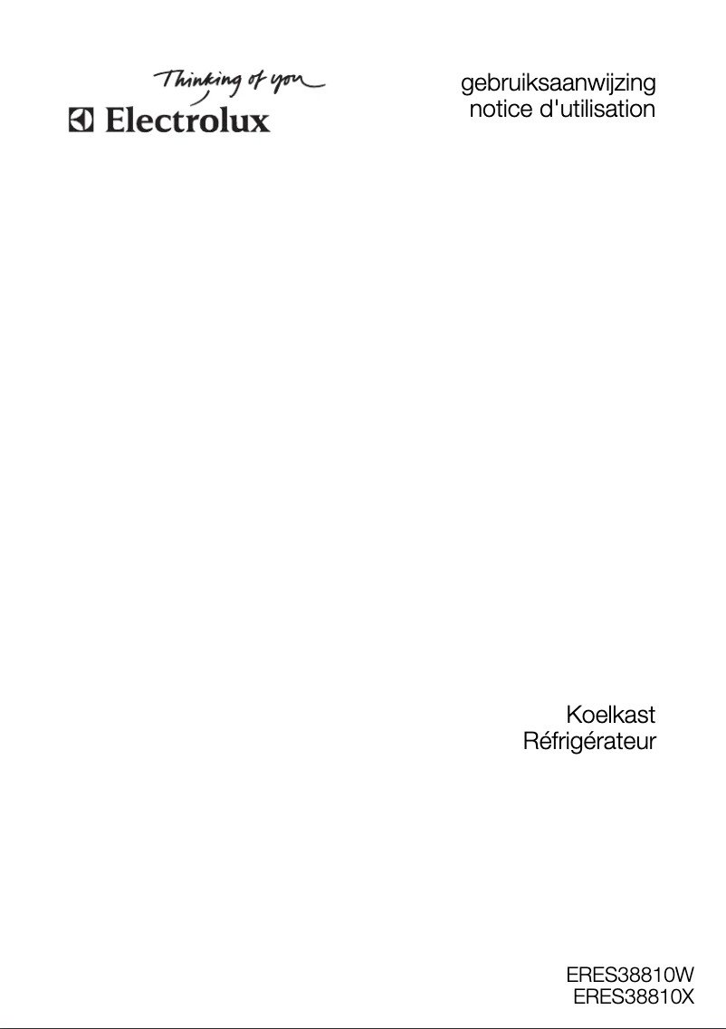 Image de la première page du manuel de l'appareil ERES38810X