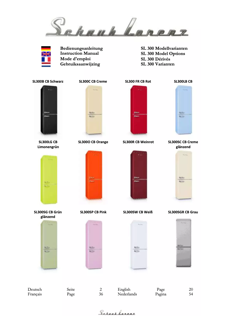 Page n°1 - Manuel utilisateur Schaub Lorenz SL300FR CB