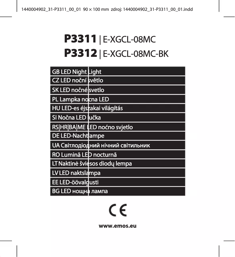 Page 1 de la notice Manuel utilisateur Emos P3311