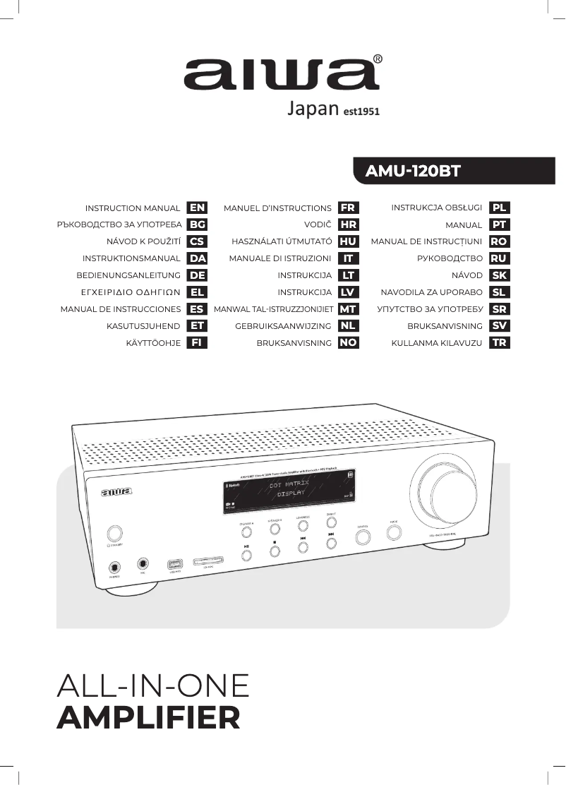 Image de la première page du manuel de l'appareil AMU-120BT