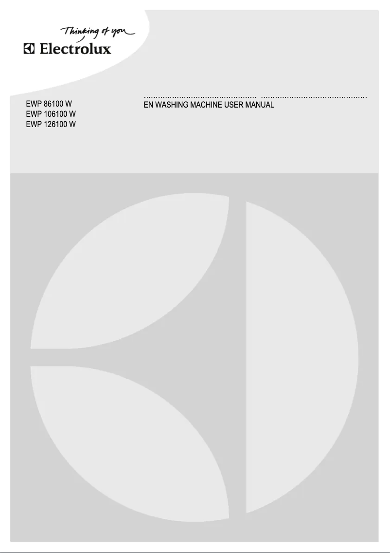 Page 1 de la notice Manuel utilisateur Electrolux EWP 86100 W