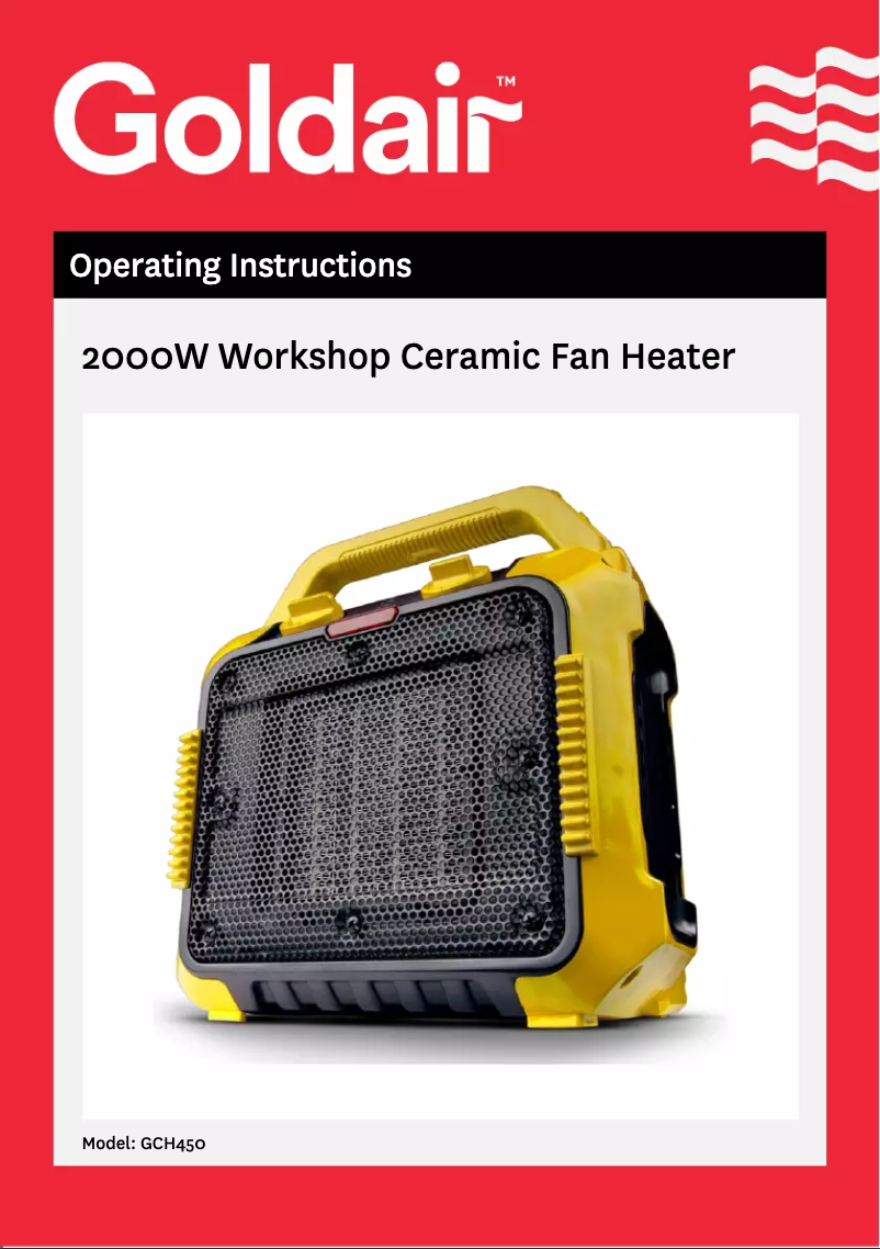 Page 1 de la notice Manuel utilisateur GoldAir GCH450