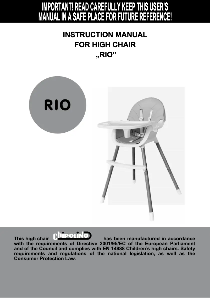 Image de la première page du manuel de l'appareil Rio