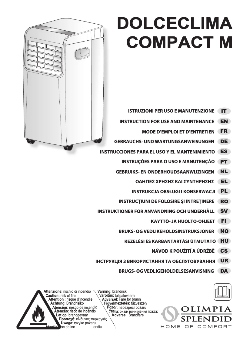 Page 1 de la notice Manuel utilisateur Olimpia Splendid Dolceclima Compact 9 M